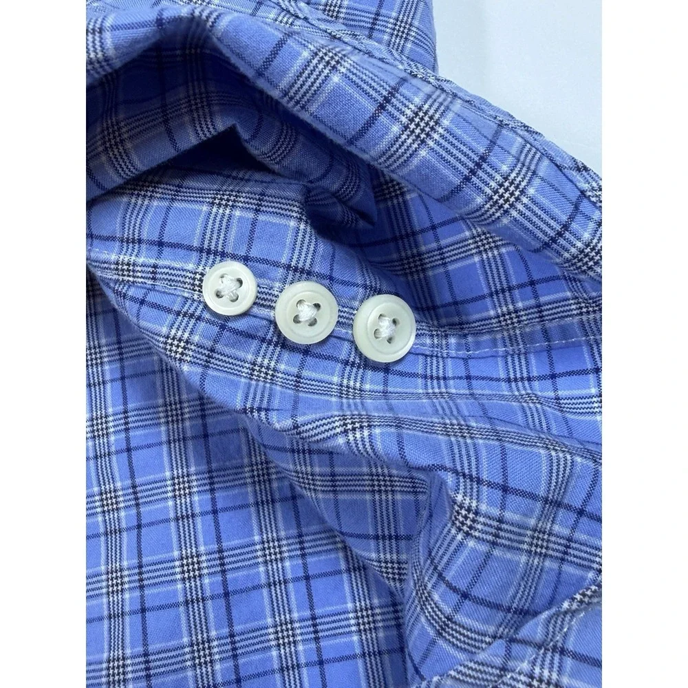 Ralph Lauren Button Down Shirt Mens Size 2XL Classic Fit Blue White Check